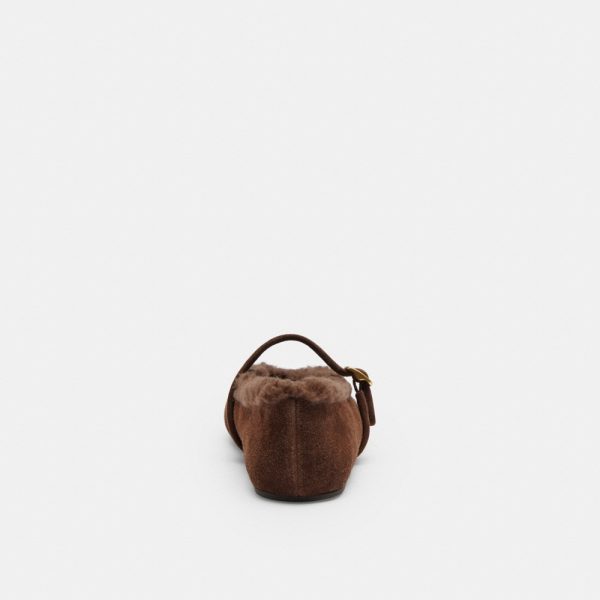 Coach Outlet Sculpted C Mary Jane In Shearling - Preorder