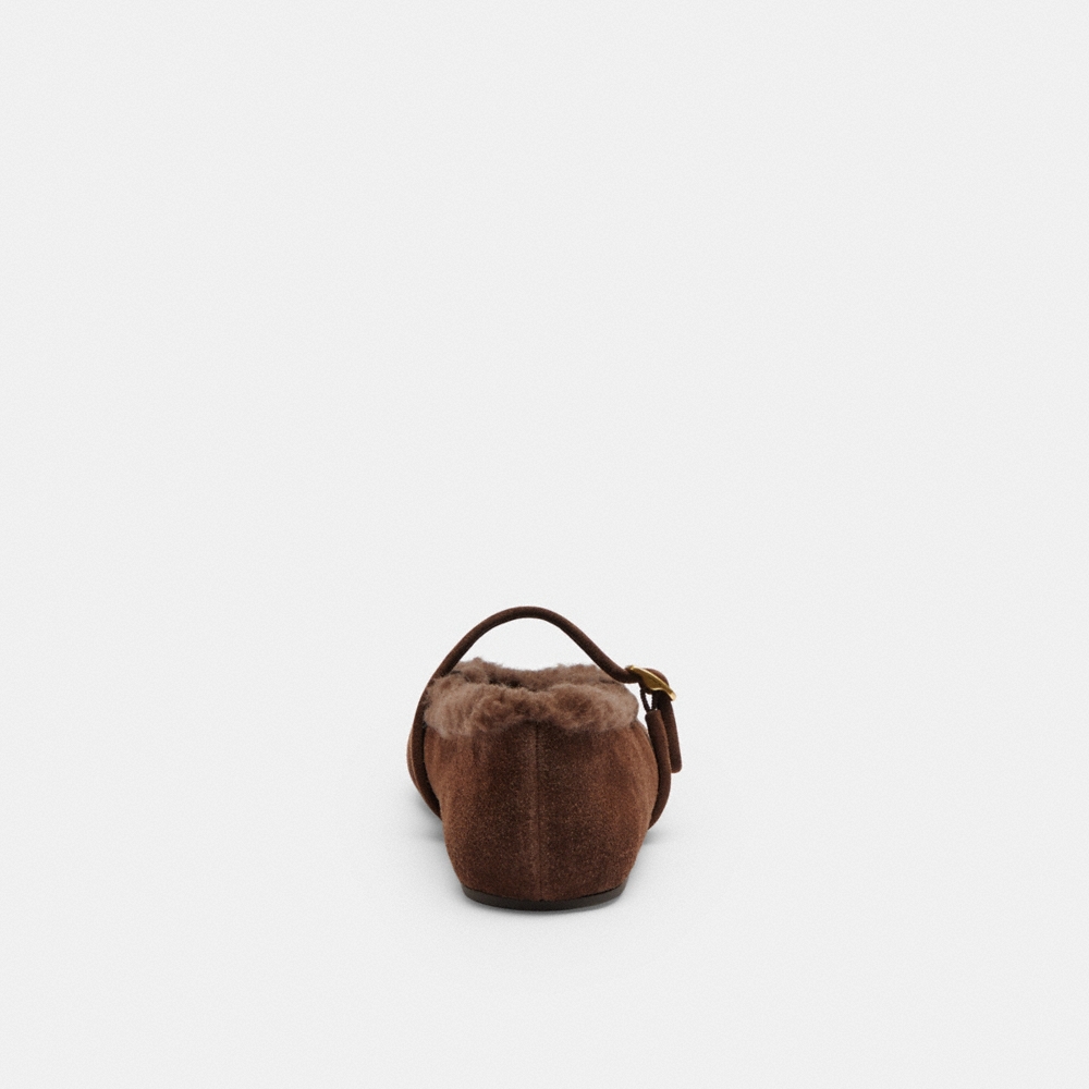 Coach Outlet Sculpted C Mary Jane In Shearling - Preorder