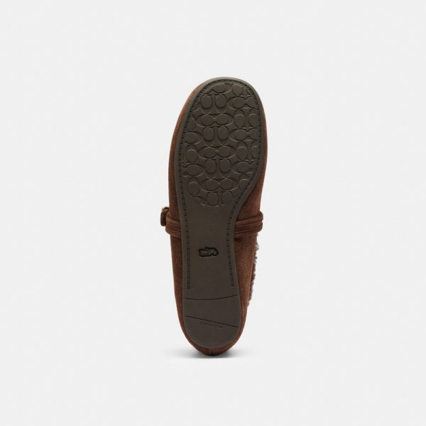 Coach Outlet Sculpted C Mary Jane In Shearling - Preorder