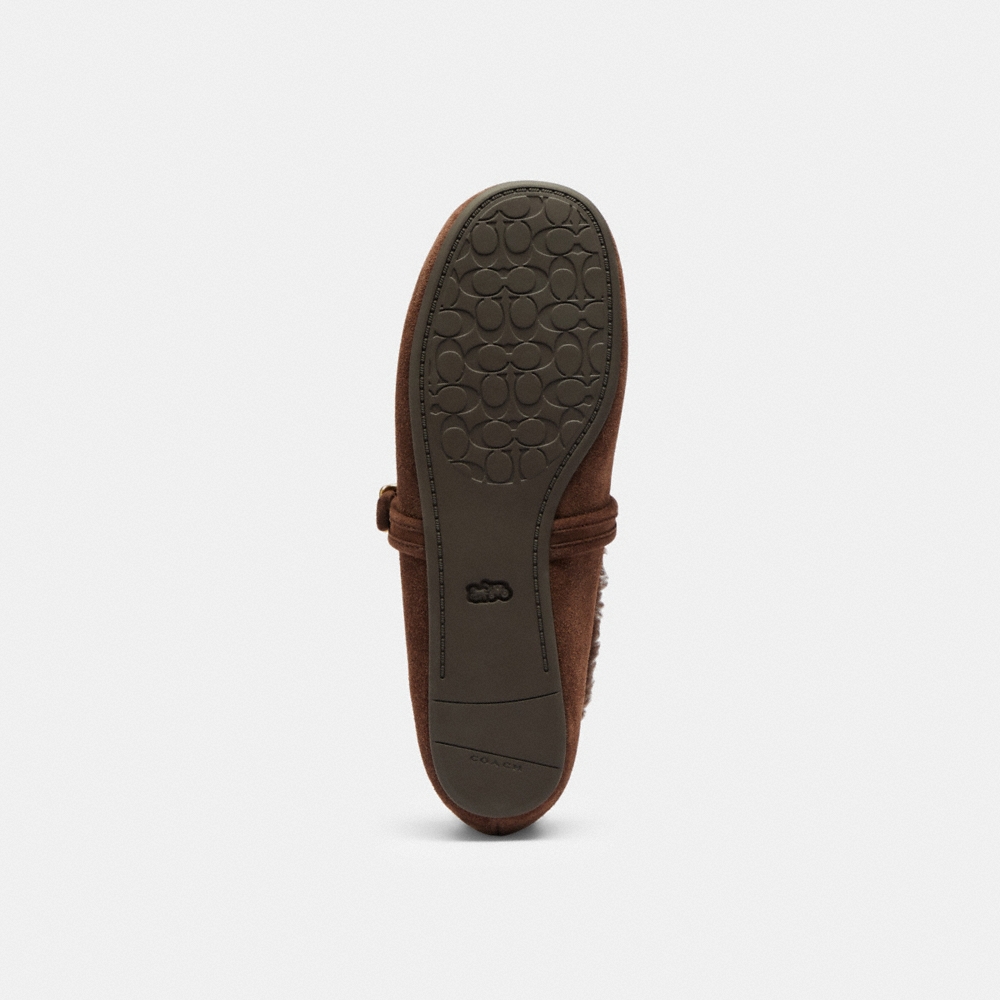 Coach Outlet Sculpted C Mary Jane In Shearling - Preorder