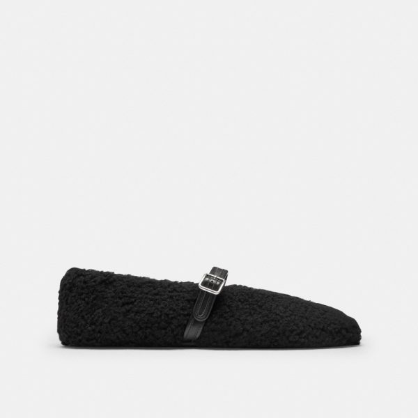 Coach Sculpted C Mary Jane In Shearling - Preorder