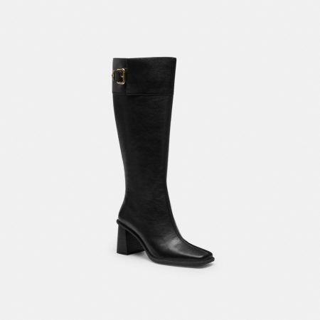 Coach Outlet Heeled Buckle Boot - Preorder — Black