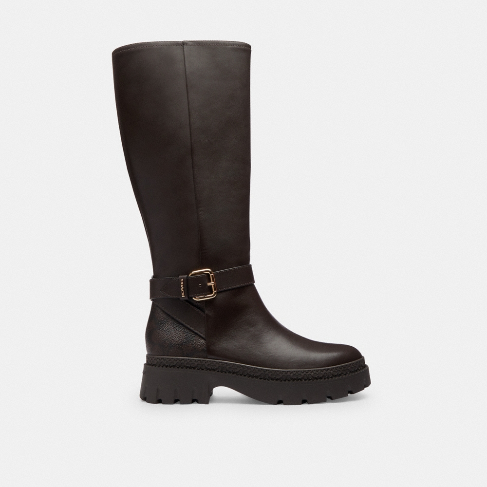 Coach Outlet Lucy Lug Sole Boot With Signature Canvas - Preorder