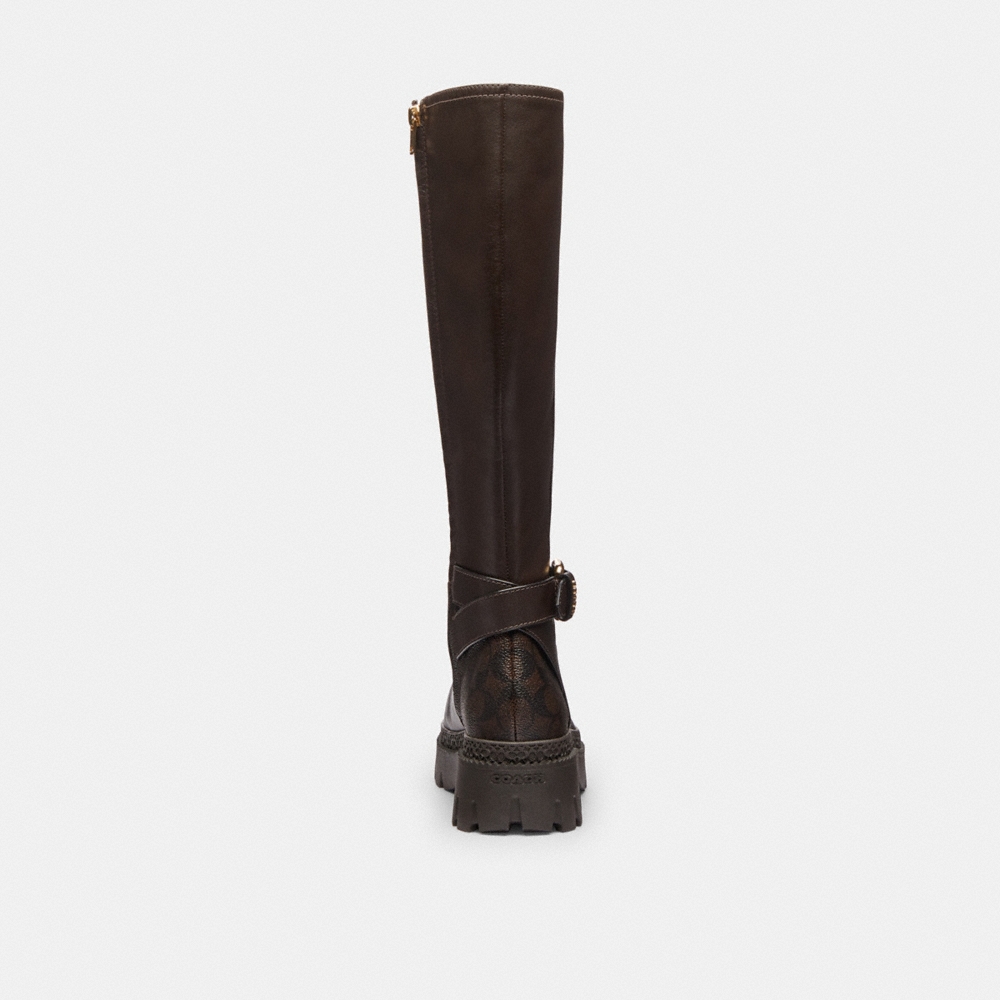Coach Outlet Lucy Lug Sole Boot With Signature Canvas - Preorder
