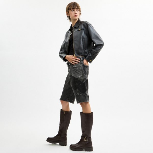 Coach Outlet Lucy Lug Sole Boot With Signature Canvas - Preorder