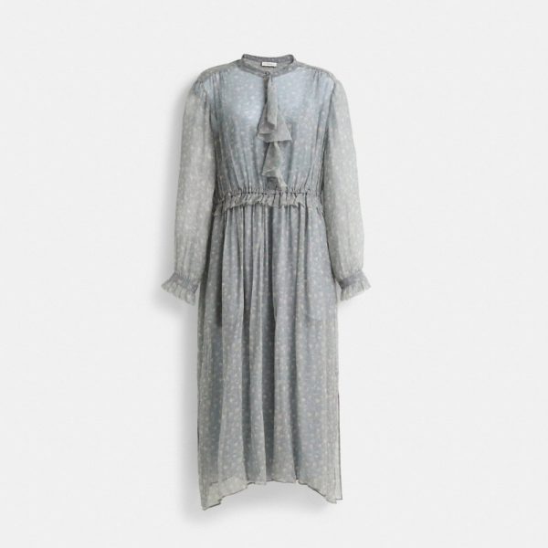 Coach Restored Ruffle Front Dress With Gathered Yoke - Preorder