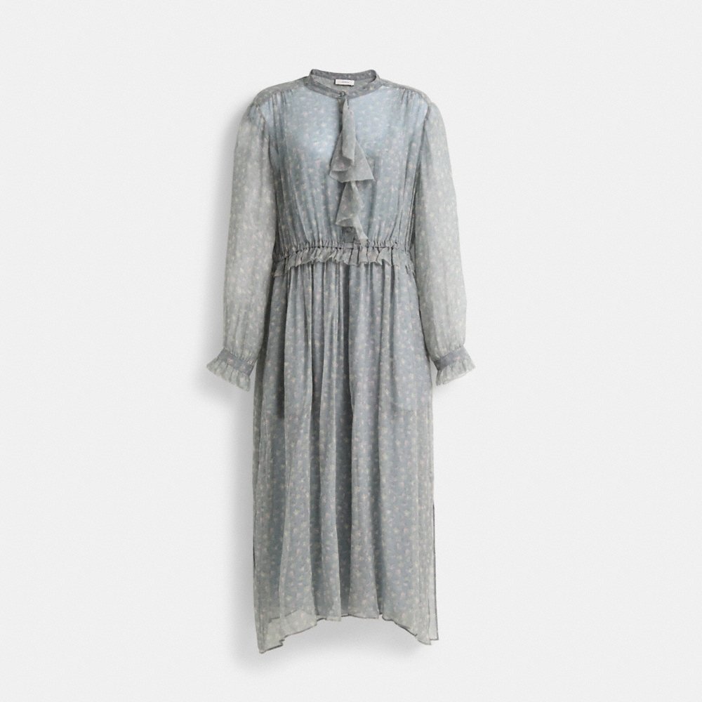Coach Restored Ruffle Front Dress With Gathered Yoke - Preorder