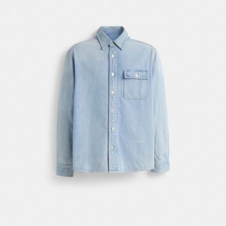 Coach Restored Denim Shirt - Preorder — Denim Blue