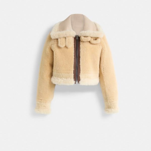 Coach Restored All Over Shearling Shrunken Aviator - Preorder