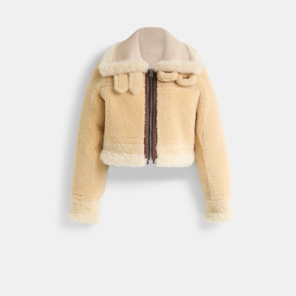 Coach Restored All Over Shearling Shrunken Aviator - Preorder