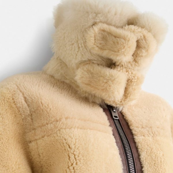 Coach Restored All Over Shearling Shrunken Aviator - Preorder
