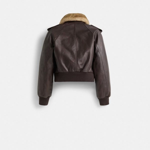 Coach Restored Cropped Leather Jacket - Preorder