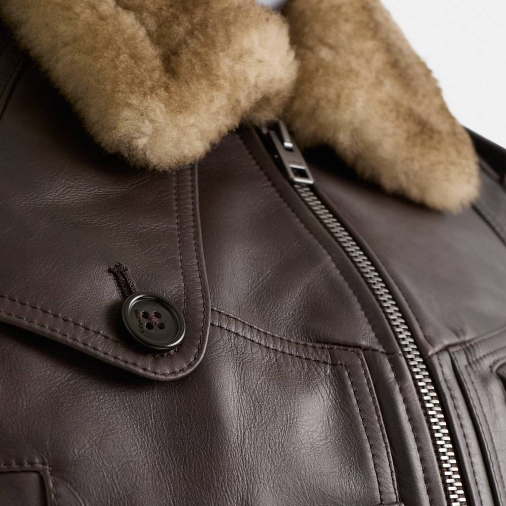 Coach Restored Cropped Leather Jacket - Preorder