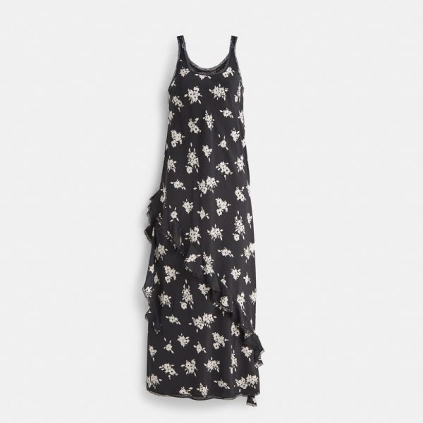 Coach Restored Long Floral Ruffle Dress - Preorder