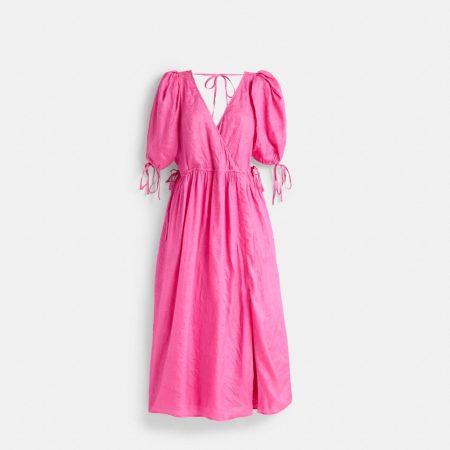 Coach Restored Long Dress With Ties - Preorder — Pink