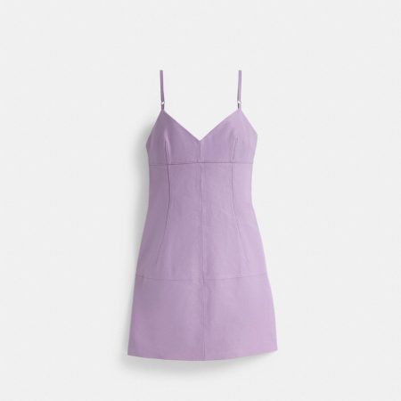 Coach Restored Short Leather Dress - Preorder — Purple