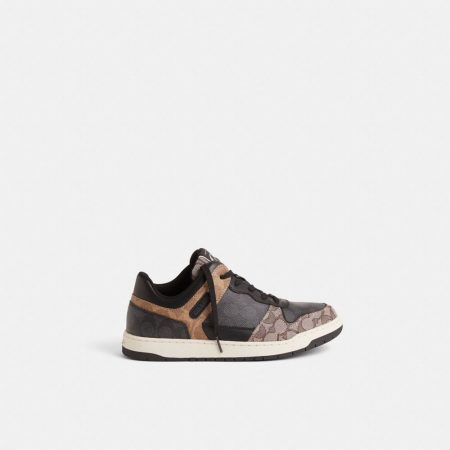 Coach Restored C201 Sneaker In Signature - Preorder — Black/Maple