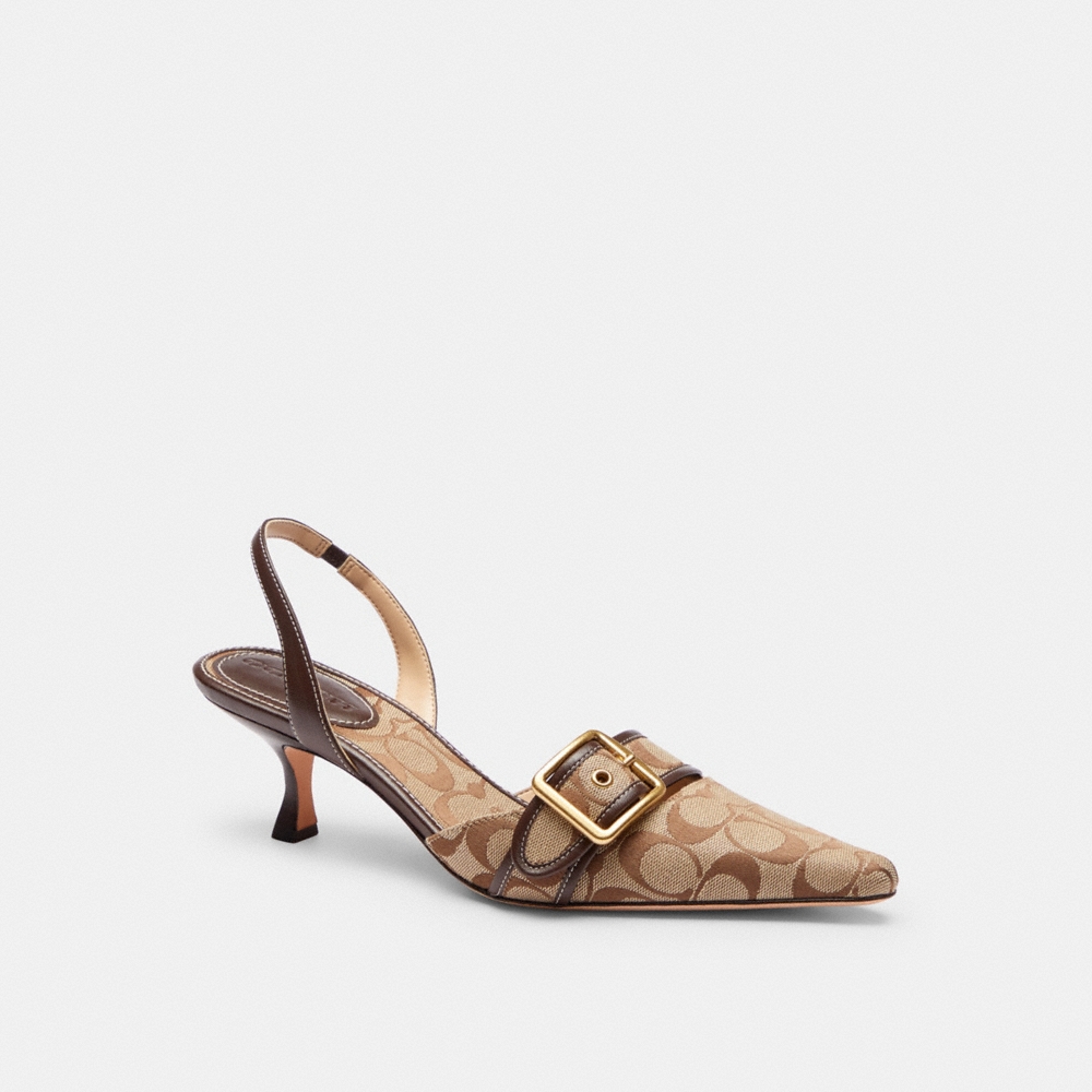 Coach Margot Slingback In Signature Sateen Jacquard - Preorder