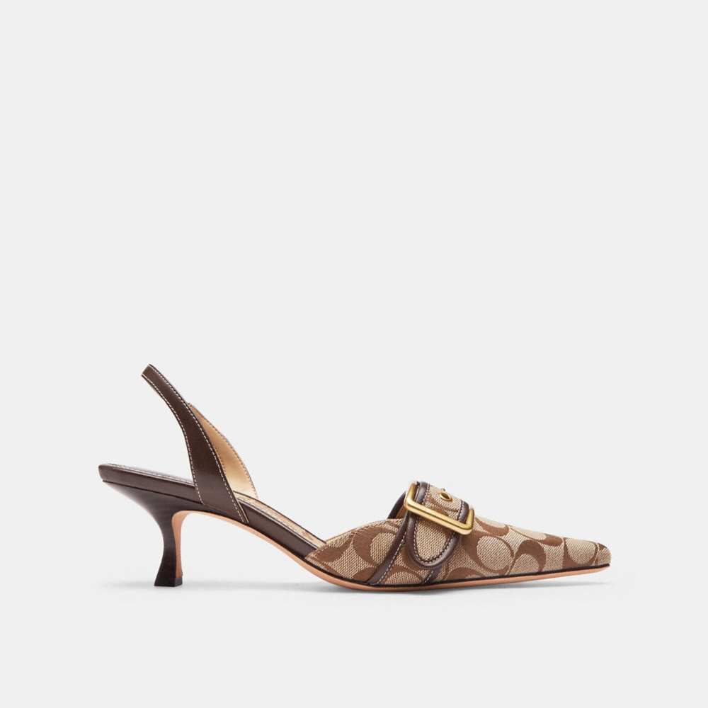 Coach Margot Slingback In Signature Sateen Jacquard - Preorder