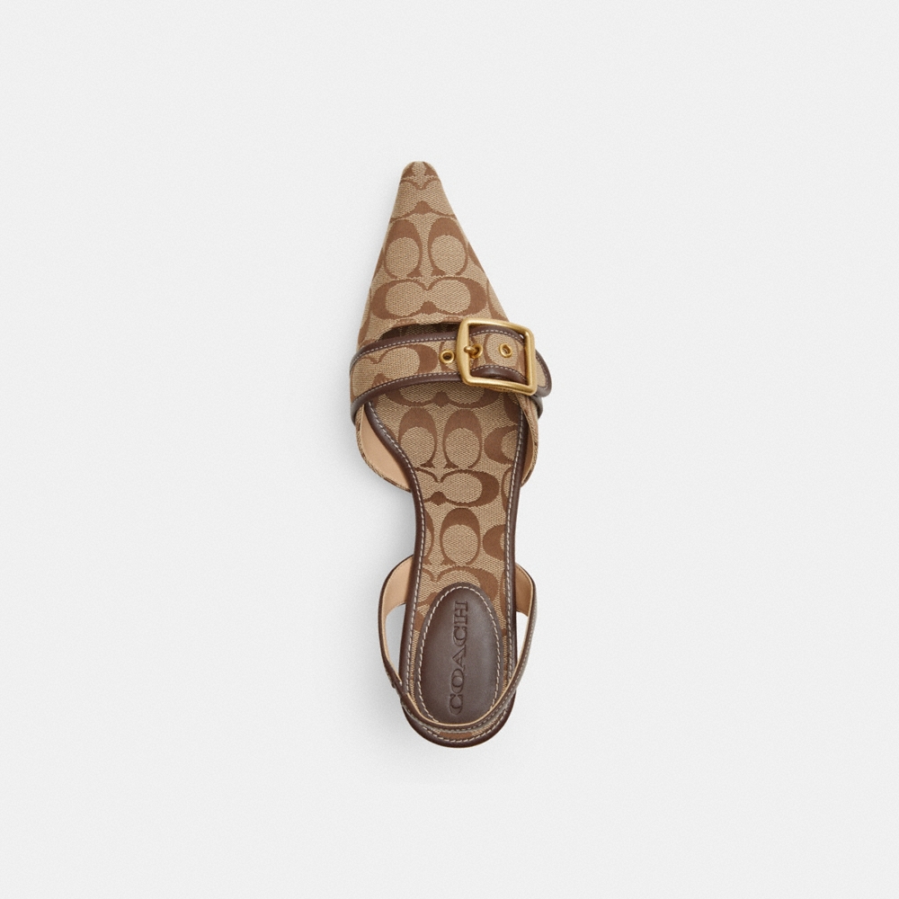 Coach Margot Slingback In Signature Sateen Jacquard - Preorder