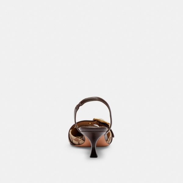 Coach Margot Slingback In Signature Sateen Jacquard - Preorder