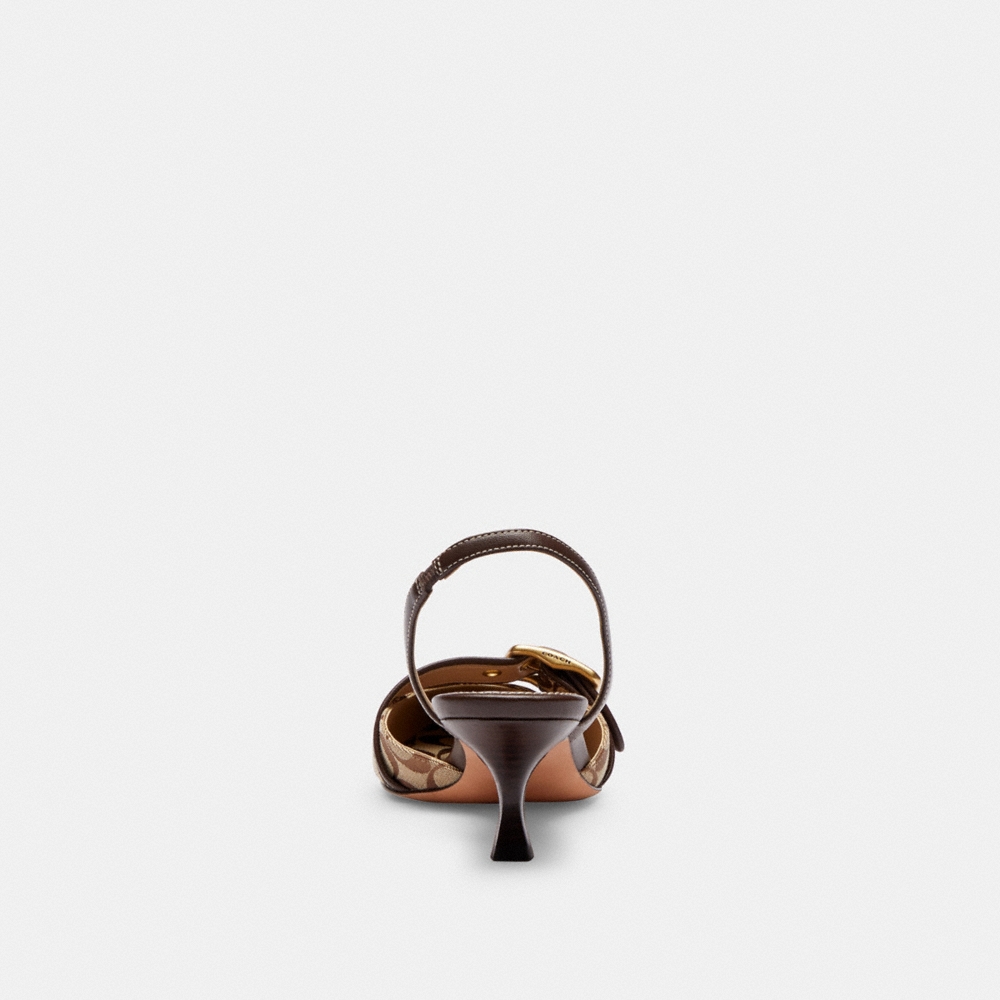 Coach Margot Slingback In Signature Sateen Jacquard - Preorder