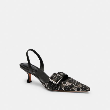 Coach Margot Slingback With Crystal Signature - Preorder — Black