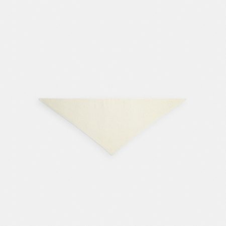 Coach Outlet Cashmere Knit Small Triangle Scarf - Preorder — Chalk