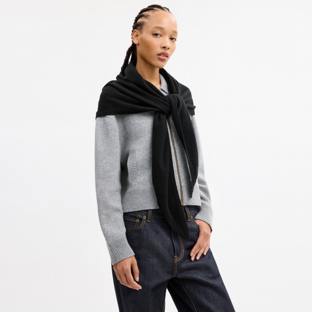 Coach Cashmere Knit Triangle Scarf - Preorder