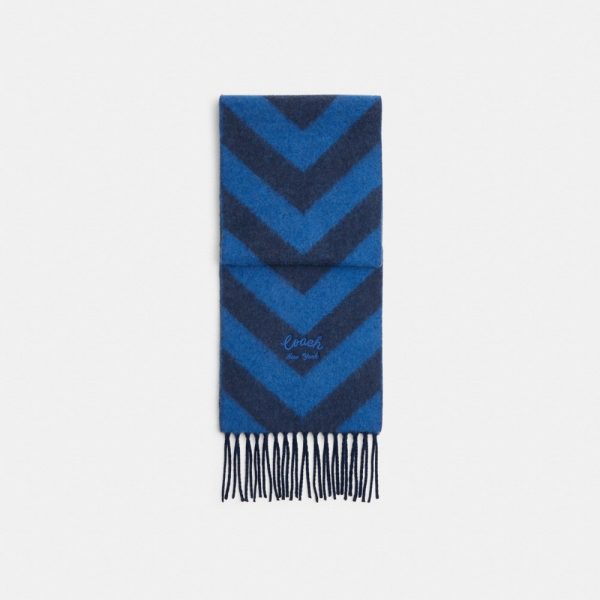 Coach Outlet Chevron Stripe Wide Muffler - Preorder