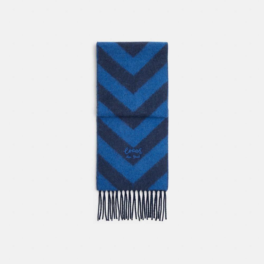 Coach Outlet Chevron Stripe Wide Muffler - Preorder