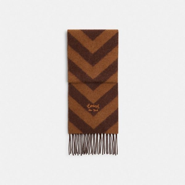 Coach Outlet Chevron Stripe Wide Muffler - Preorder