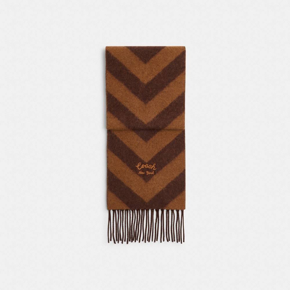 Coach Outlet Chevron Stripe Wide Muffler - Preorder