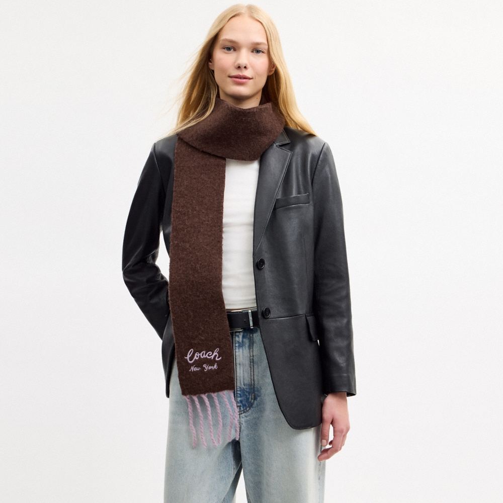 Coach Outlet Coach Script Skinny Muffler - Preorder - Image 7