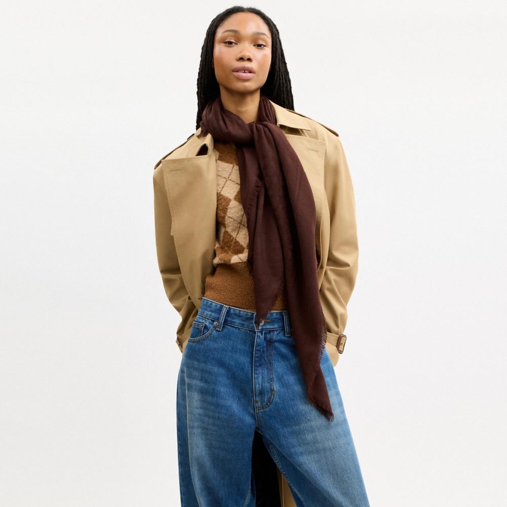 Coach Outlet Signature Oversized Square Scarf - Preorder