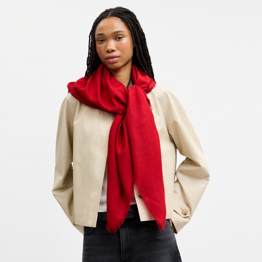 Coach Outlet Signature Oversized Square Scarf - Preorder