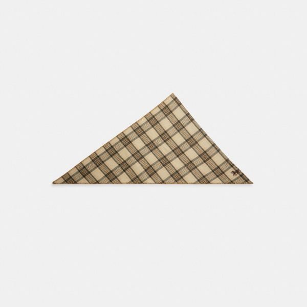 Coach Outlet Reversible Plaid Triangle Scarf - Preorder