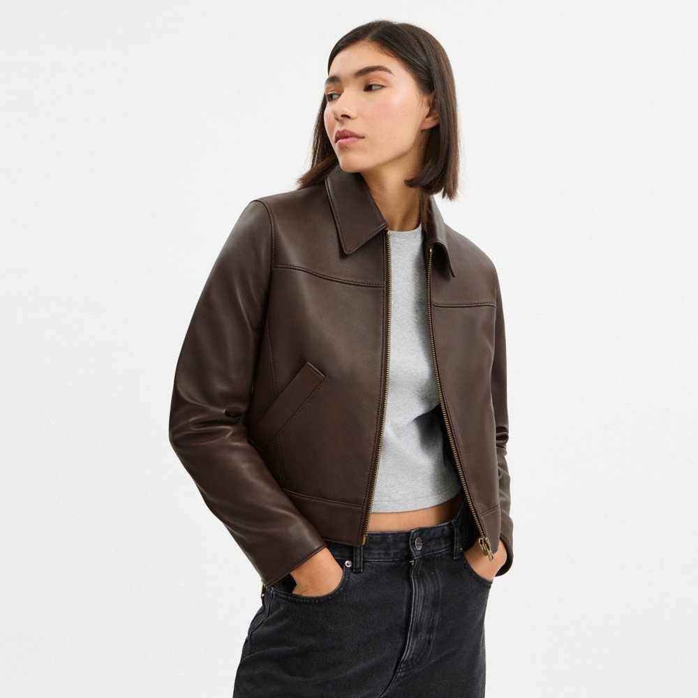 Coach Outlet Leather Jacket - Preorder