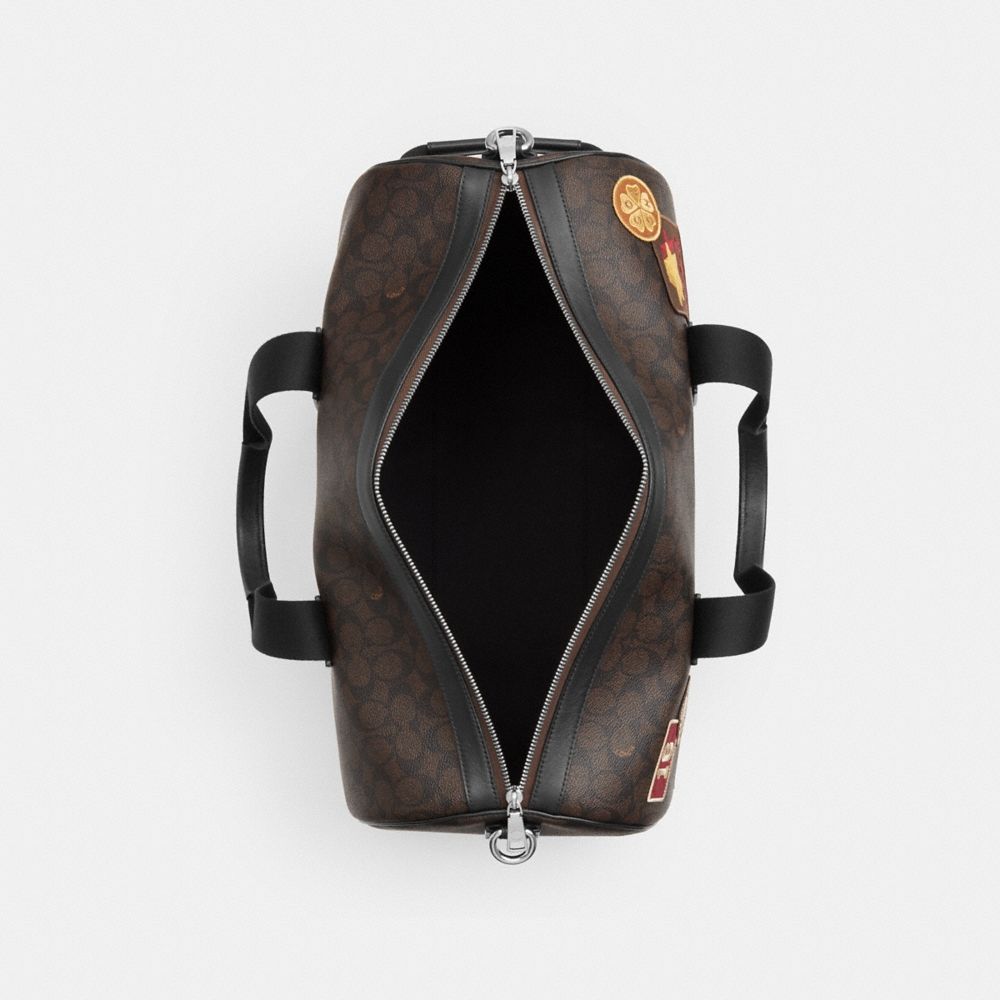 Coach Outlet Explorer Duffle Bag 45 In Signature Canvas With Patches - Preorder