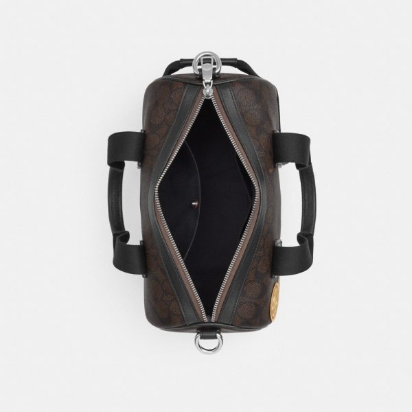 Coach Outlet Explorer Duffle Bag 28 In Signature Canvas With Patches - Preorder