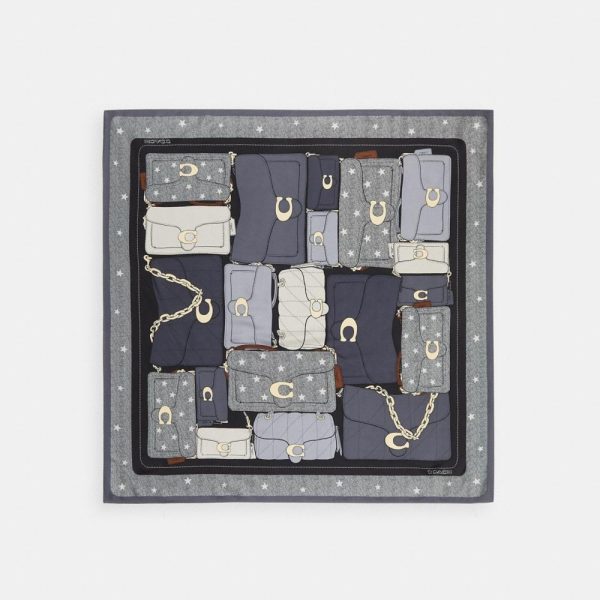 Coach Outlet Stacked Tabby Star Print Silk Square Scarf - Preorder