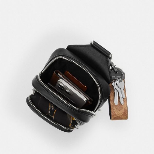 Coach Outlet Racer Sling Pack In Signature Canvas With Patches - Preorder