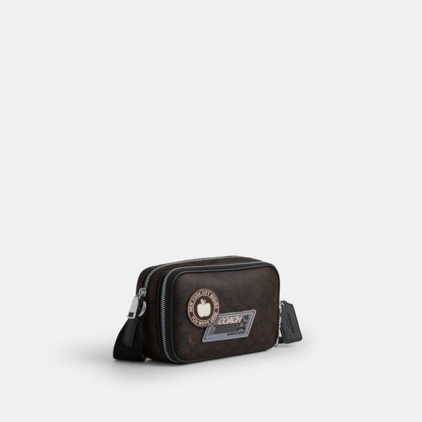 Coach Outlet Colton Crossbody Bag 19 In Signature Canvas With Patches - Preorder
