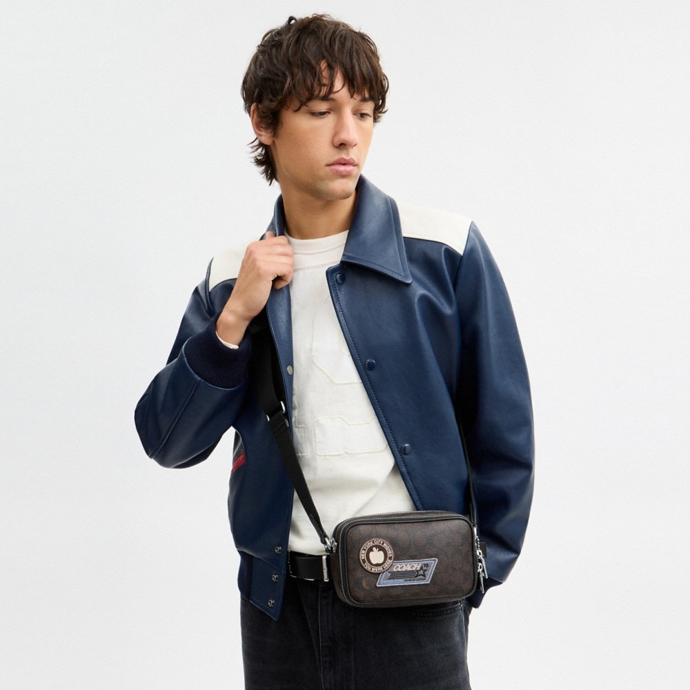 Coach Outlet Colton Crossbody Bag 19 In Signature Canvas With Patches - Preorder