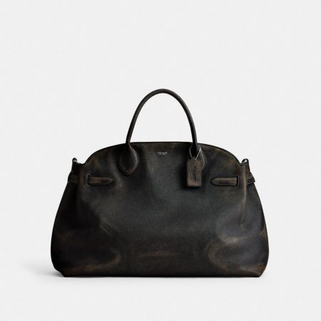 Coach Soft Empire Carryall Bag 48 In Loved Leather - Preorder — Black