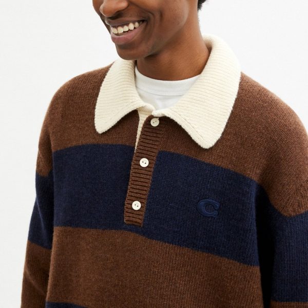 Coach Knit Rugby Polo Sweater - Preorder
