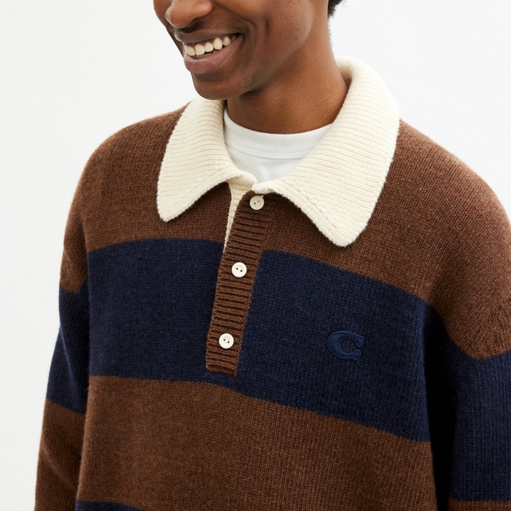 Coach Knit Rugby Polo Sweater - Preorder