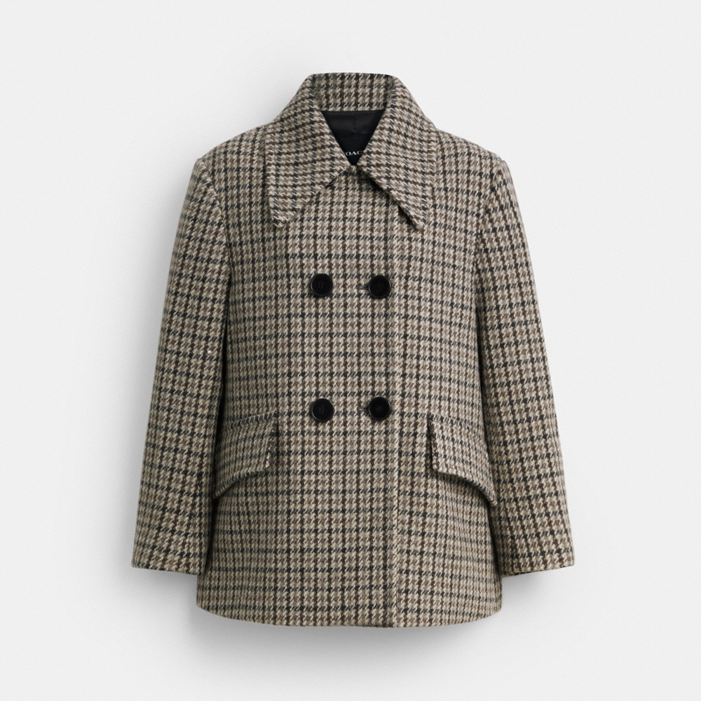 Coach Houndstooth Wool Coat - Preorder