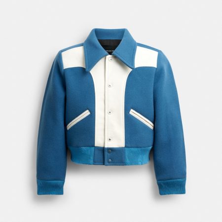 Coach Wool Varsity Jacket - Preorder — Blue