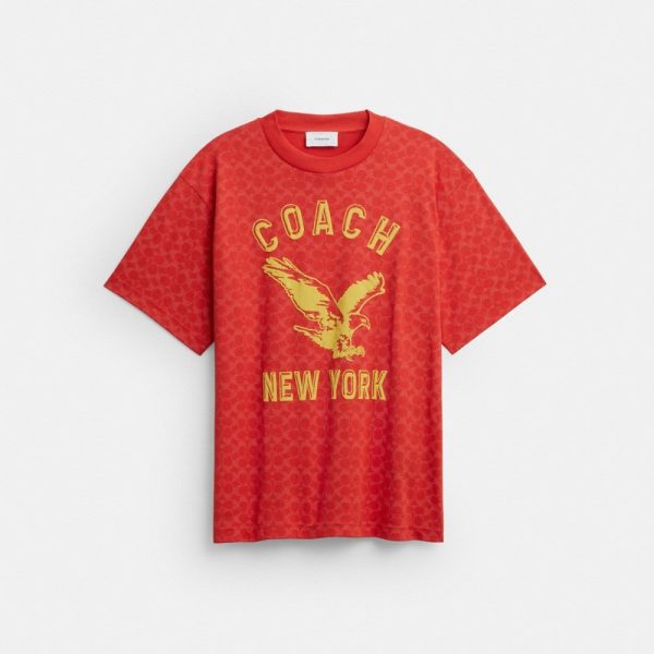 Coach Eagle Short Sleeve Relaxed T-Shirt In Organic Cotton - Preorder